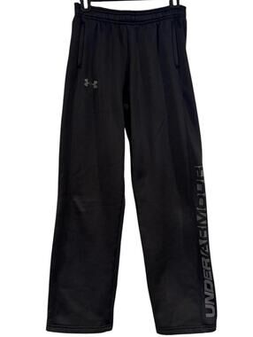 Under Armour Pants Youth Large Loose Elastic Drawstring Waist Pockets Black